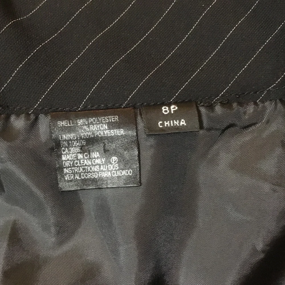 TAHARI Skirt Black and silver pinstripe - Picture 7 of 7